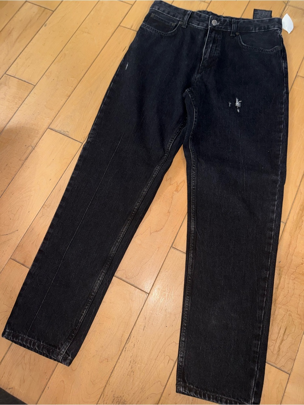 Men's Zara Black Relaxed Straight Jeans